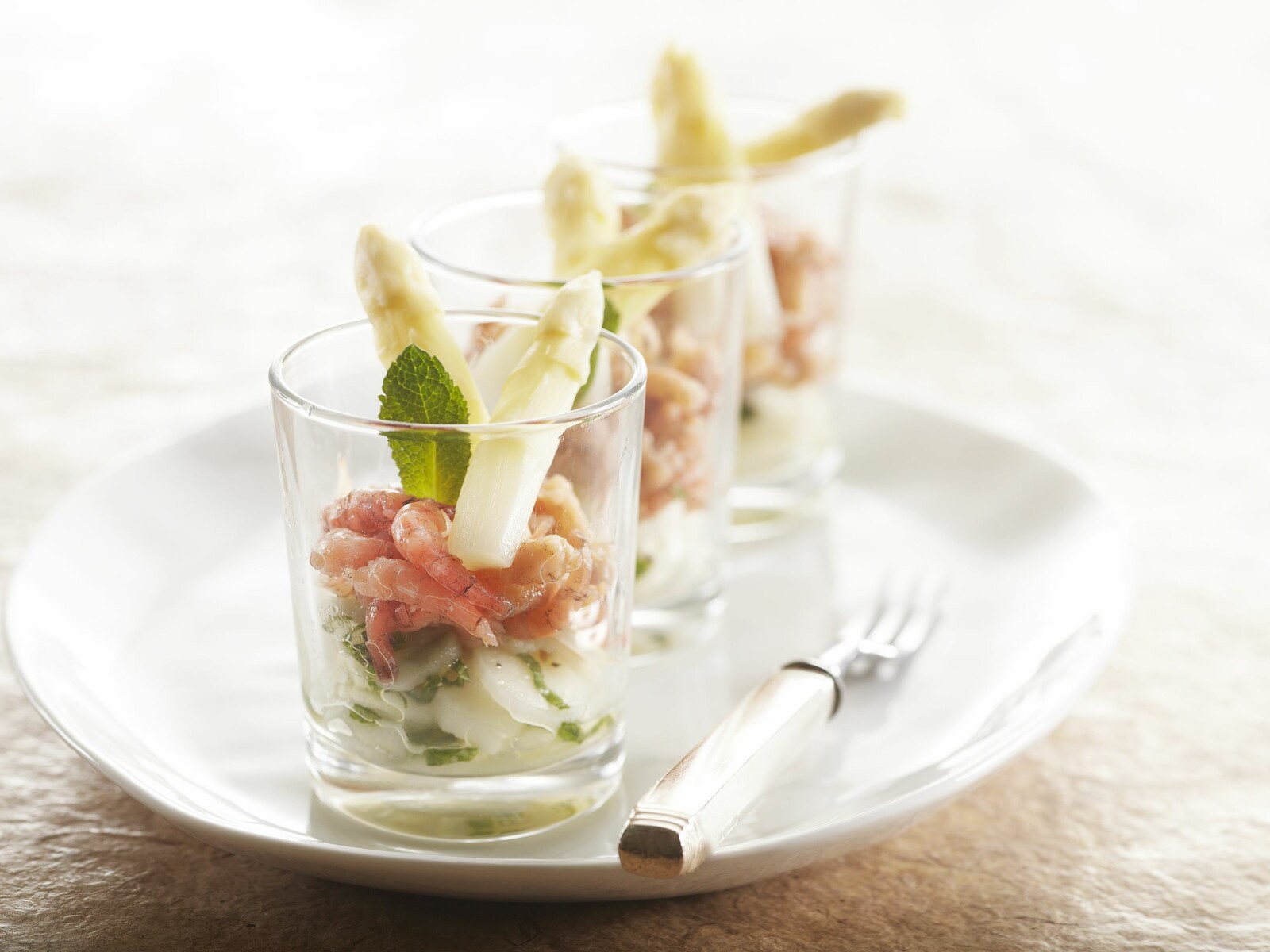 koud voorgerecht met asperges
